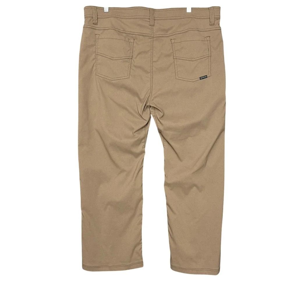 Prana Pants Mens 40x30 Inseam 27 Khaki Brion Slim Fit Stretch Nylon Blend Hiking